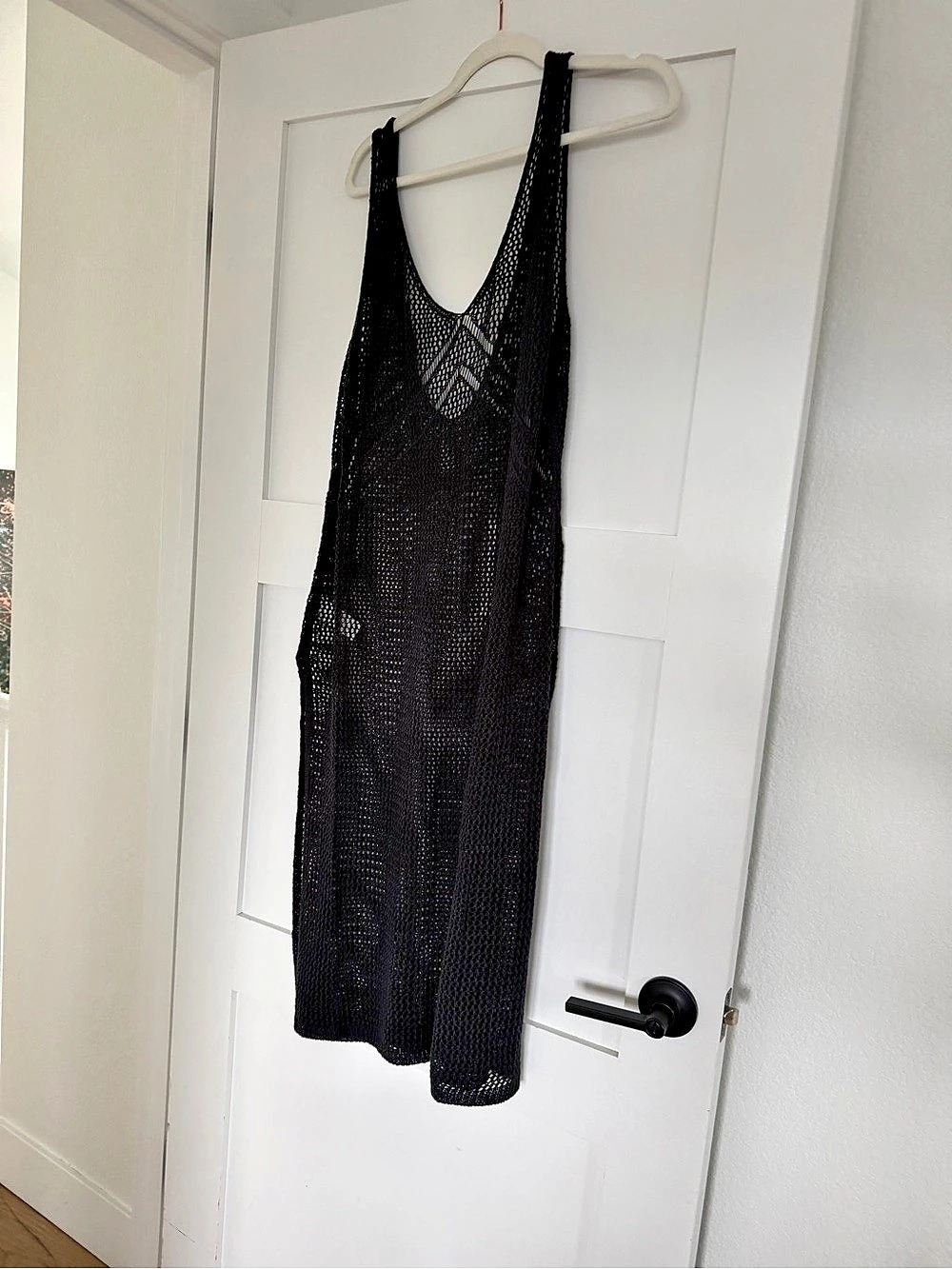 Open-Knit Cardigan in Black Size XXL Like New